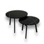 Salontafel set rond Venatino Marquina - ⌀ 50 + ⌀ 60 cm