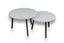 Salontafel set rond Venato Puro - ⌀ 60 + ⌀ 70 cm