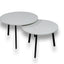 Salontafel set rond Venato Puro - ⌀ 60 + ⌀ 70 cm