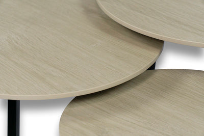Salontafel set rond driedelig Winter Pala - ⌀ 50 + ⌀ 60 + ⌀ 70 cm