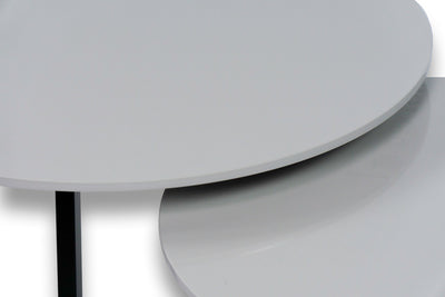 Salontafel set rond Xgloss Grijs - ⌀ 60 + ⌀ 70 cm