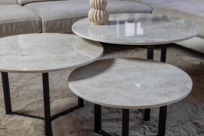 Salontafelset Rond 3-delig | Marazzi Taj Mahal Keramiek | Premium