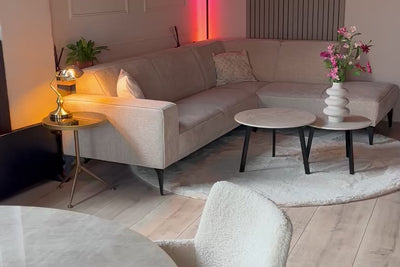 Ronde salontafel set 2-delig van mat keramiek op maat gemaakt