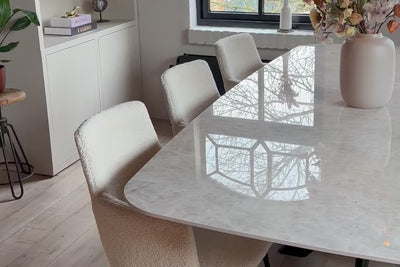Productvideo van de Deens ovale eettafel Taj Mahal Matrix poot