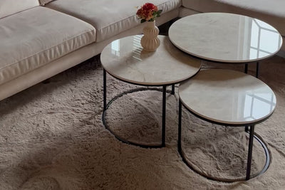 Productvideo van de Ronde salontafel set 3-delig Taj Mahal Marazzi Deluxe set