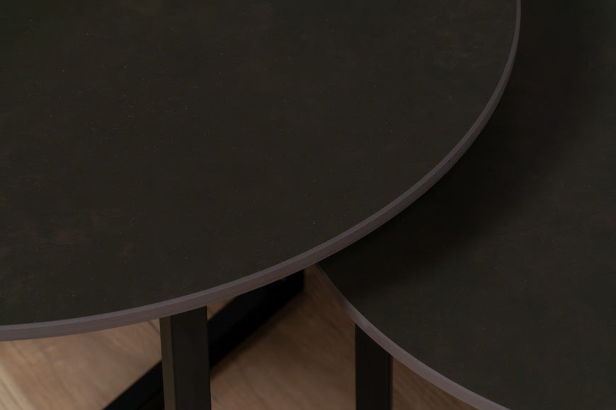 Salontafel set rond Dekton Keranium - ⌀ 60 + ⌀ 70 cm