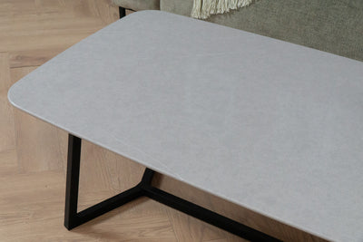 Salontafel Y-Poot Deens Ovaal Silestone Et. Serena - 140 x 70 cm