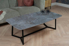Salontafel Y-Poot Deens Ovaal Dekton Orix - 140 x 70 cm
