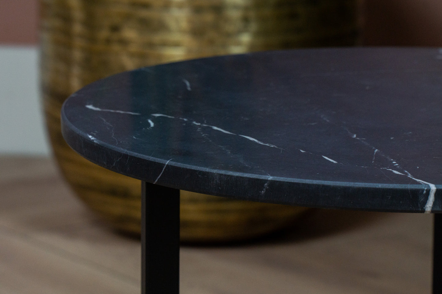 Salontafel rond Premium Nero Marquina - ⌀ 50 cm