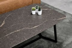Salontafel Y-Poot Deens Ovaal Silestone Eternal Emperador