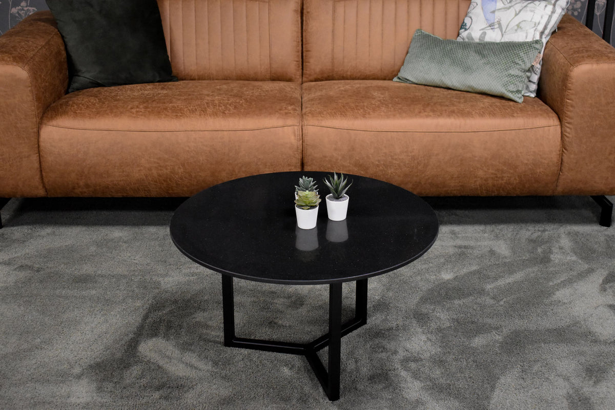 Salontafel rond Silestone Negro Tebas