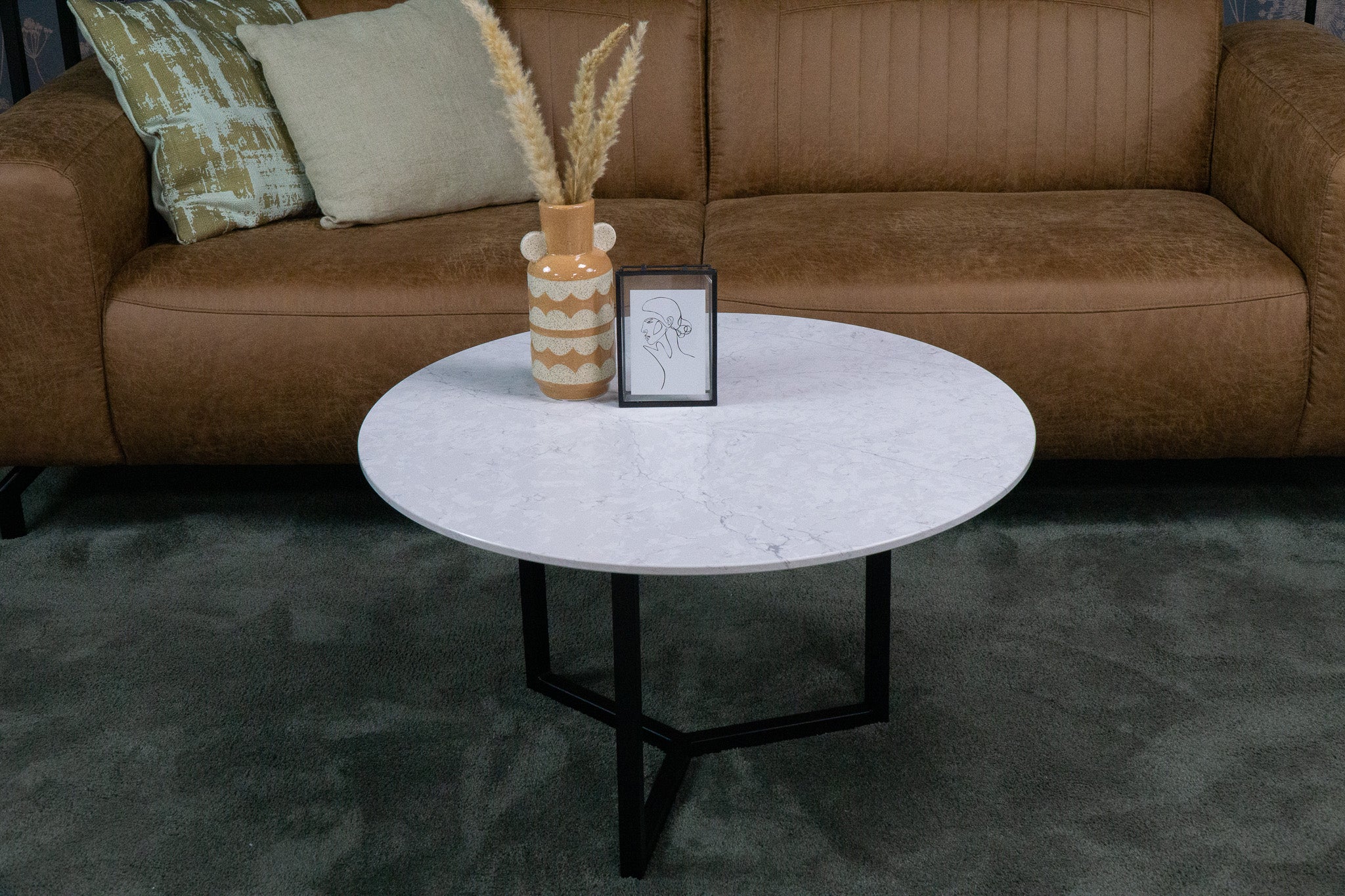 Salontafel rond Silestone Pearl Jasmine - ⌀ 80 cm