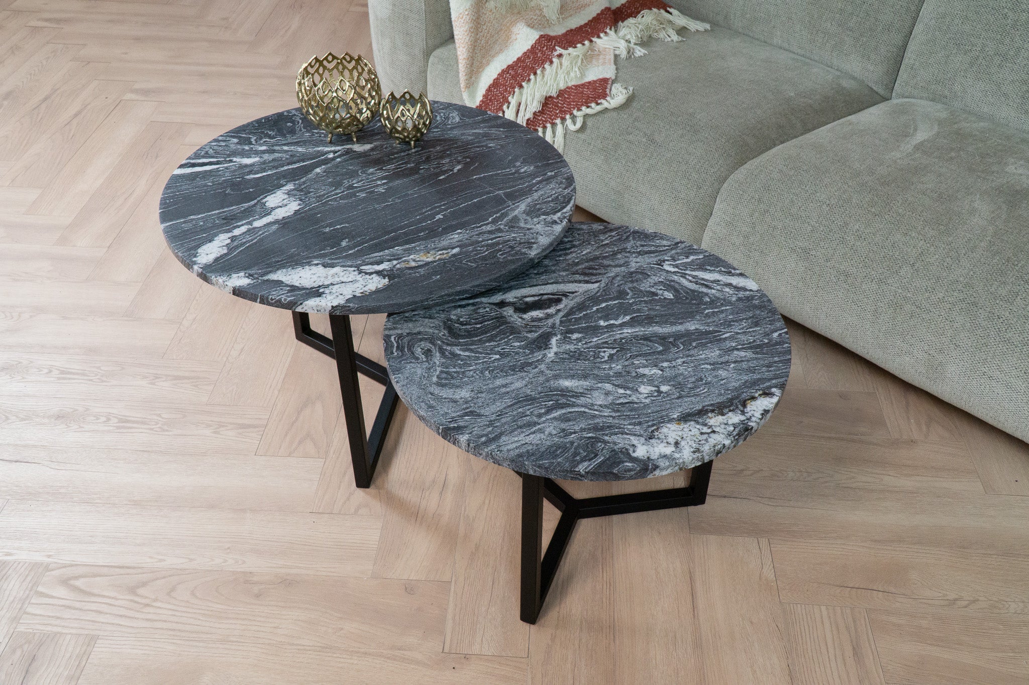 Salontafel set rond Sensa Black Fusion