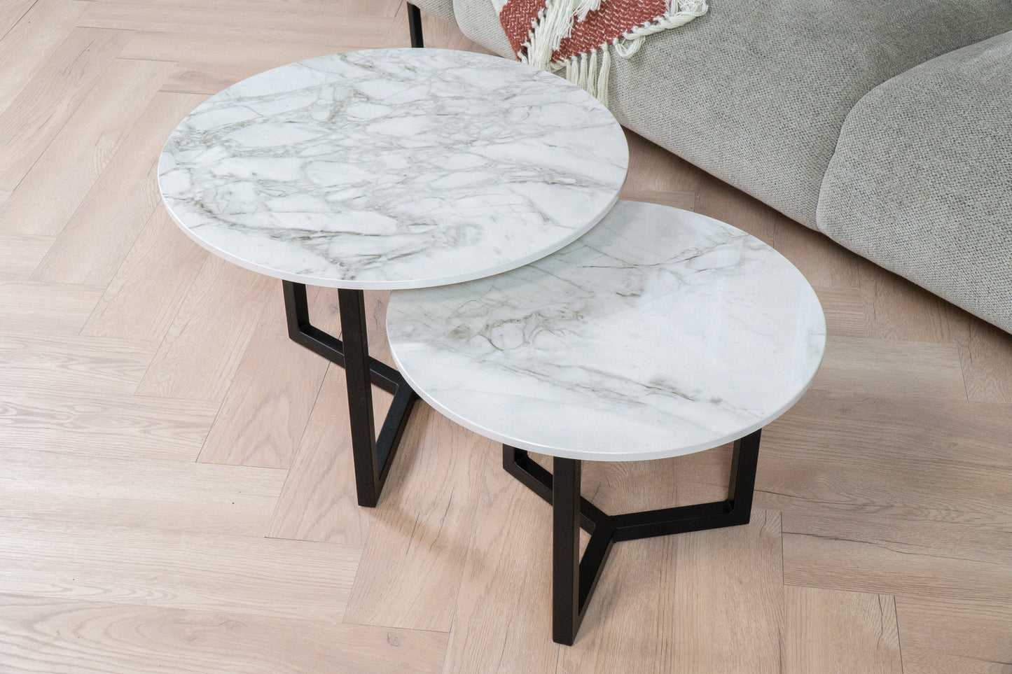 Salontafel set rond Premium Dekton Bergen - ⌀ 60 + ⌀ 70 cm