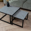 Salontafel set vierkant Silestone Riverbed