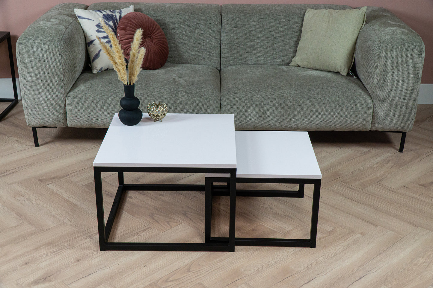 Salontafel Set vierkant White Storm
