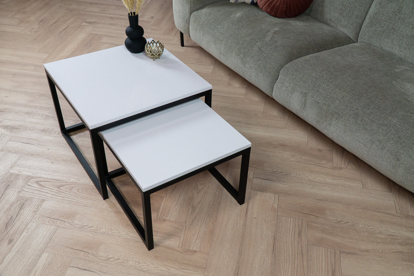 Salontafel Set vierkant White Storm