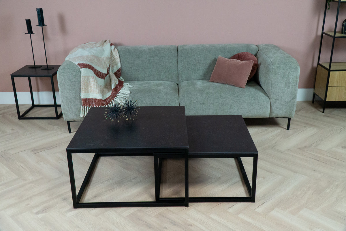 Salontafelset vierkant Silestone Corktown